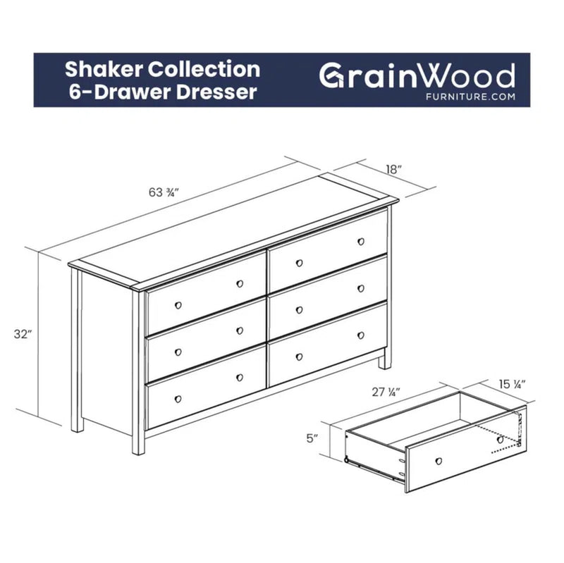 Shaker Solid Wood 63.75&