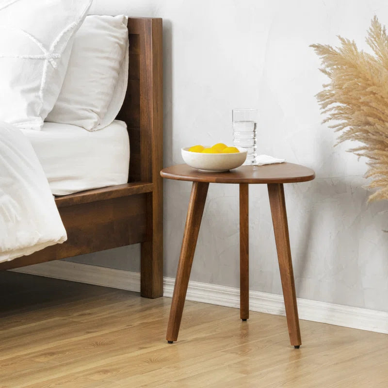 Azori Solid Wood 3 Legs End Table