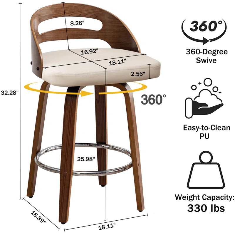 Mahtab Swivel Counter & Bar Stool