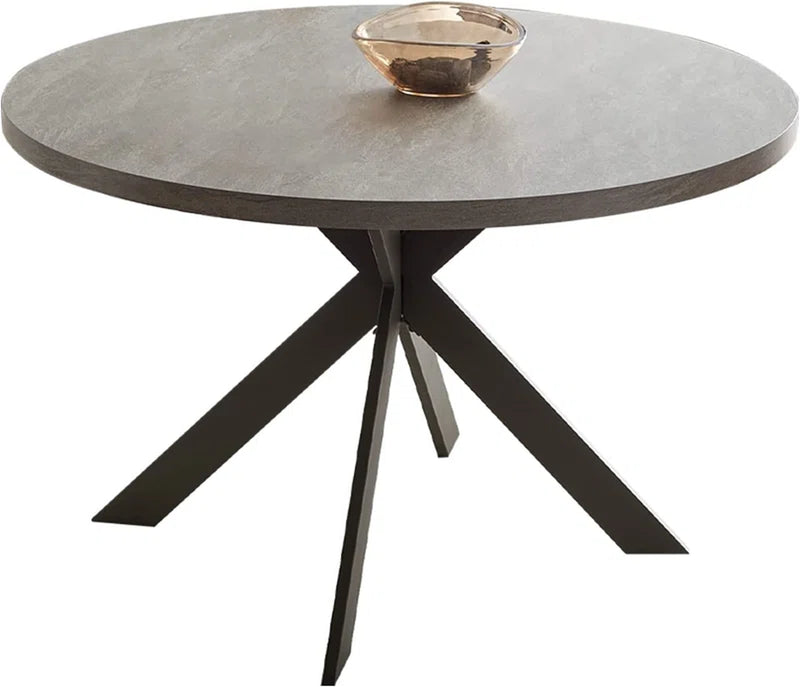 Garrell round Dining Table, Mid-Century round Kitchen Table for 4 Person, Modern Leisure Coffee Table