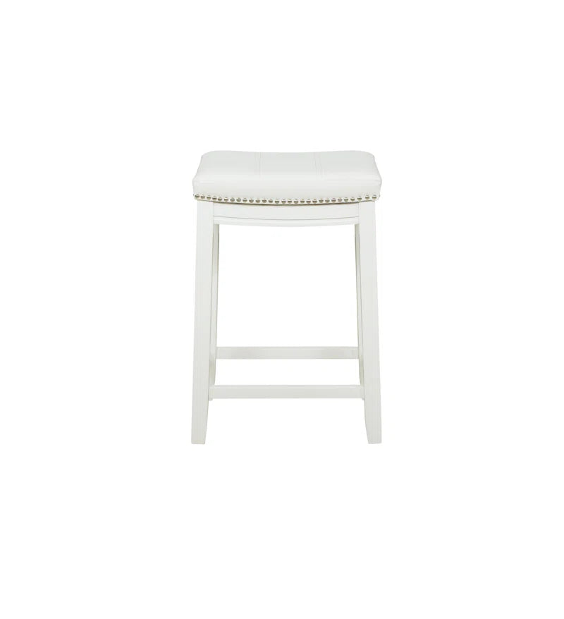 Claridge Counter & Bar Solid Wood Backless Stool with Upholstered Seat
