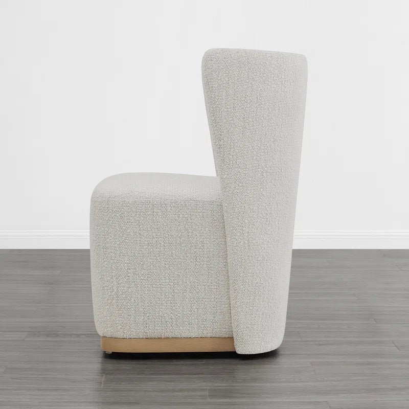 Geelt Upholstered Wingback Dining Chairs with Casters