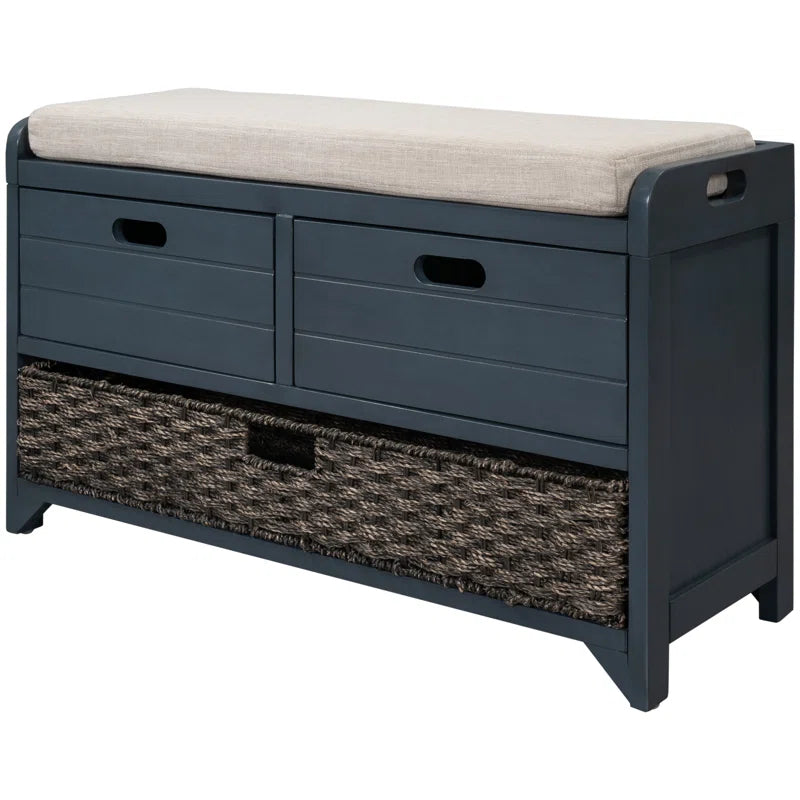 Entryway Bench with Removable Basket and Drawers
