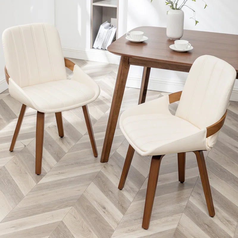 Modern Upholstered Faux Leather Dining Chairs