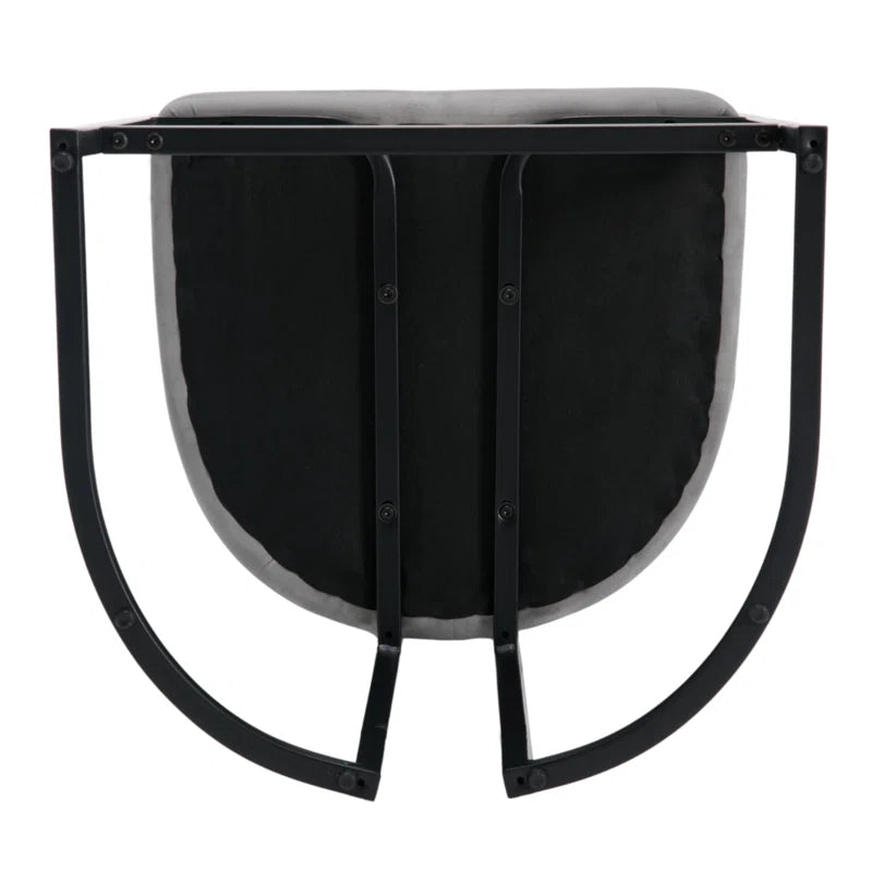 Modern Upholstered Hollow Bar Stool with Armrests and Footrests, Barrel High Stools