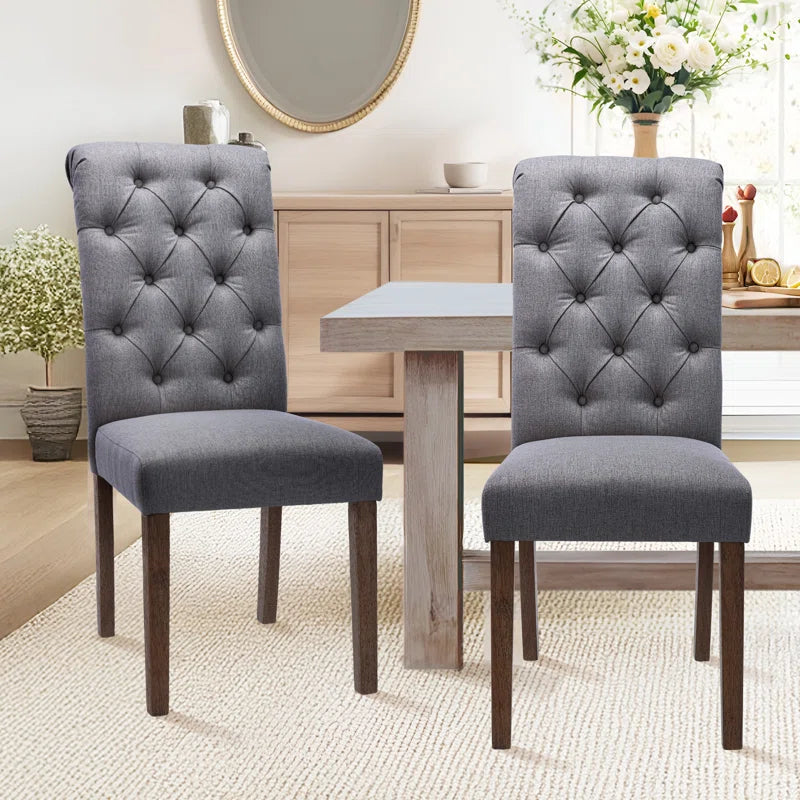 Artemisia Tufted Upholstered Wooden Dining Chairs