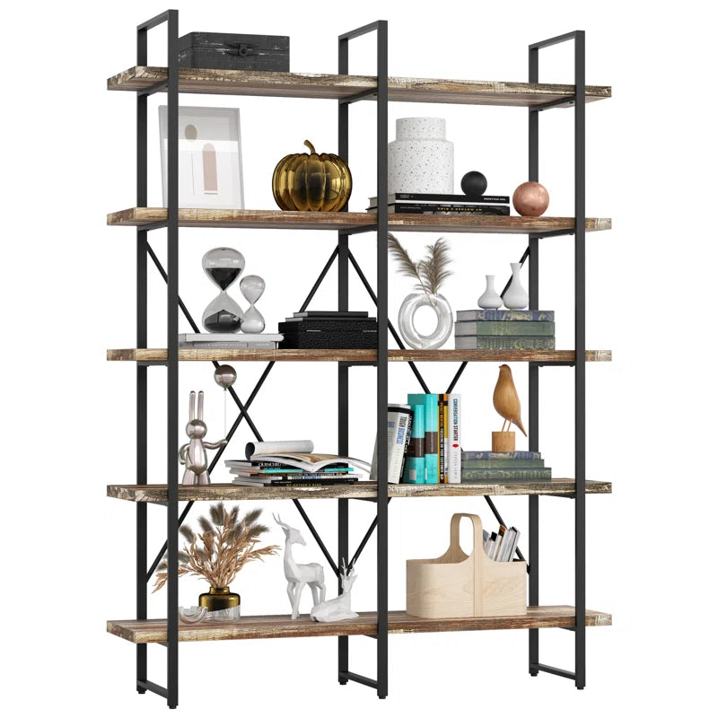 Wynot 70 H X 53.1 W Bookcase Double Wide 5 Tiers