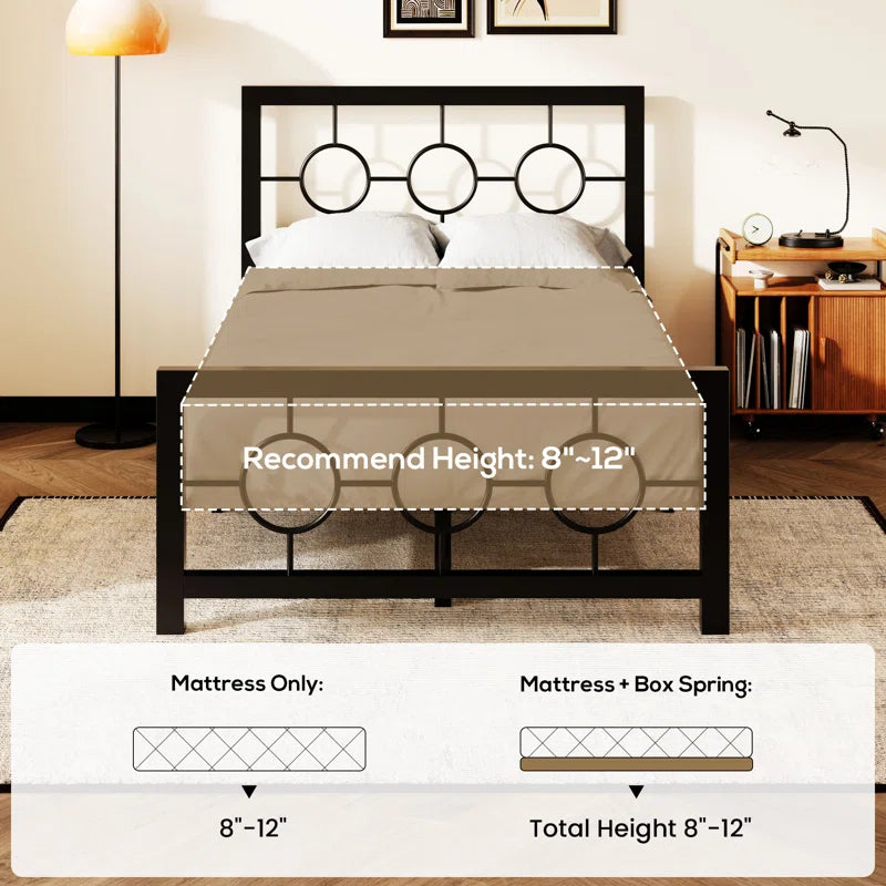 Bloneva Metal Open-Frame Bed
