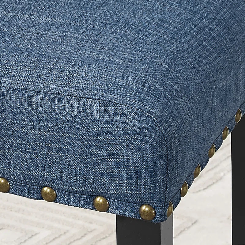 Carliana Fabric Counter Height Stools with Nailhead Trim, Set of 2