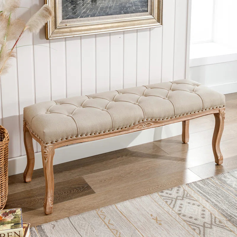 Barajas Linen Upholstered Bench