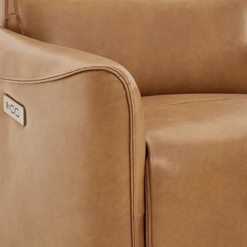 Mikkel Vegan Leather Swivel Power Recliner