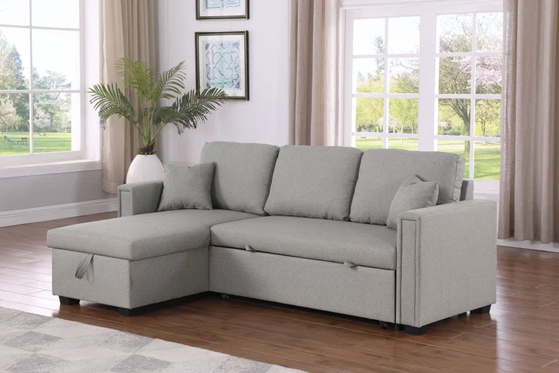 Dishaan Convertible Sleeper Sofa with Reversible Chaise
