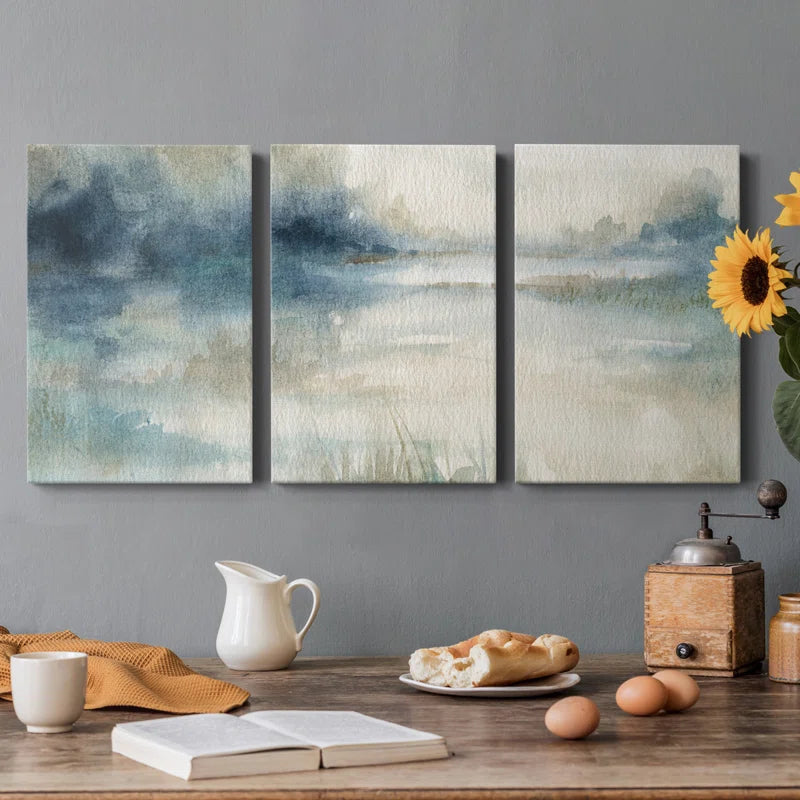 " Still Evening Waters II " 3 - Pieces Painting Print