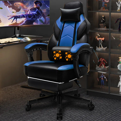 Adjustable Game Chair Swiveling PC & Racing with Footrest