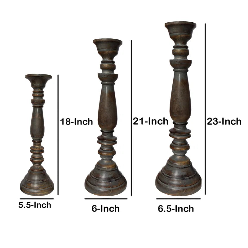 Schoenfeld Wood Tabletop Candlestick
