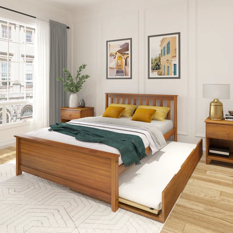 Boling Twin Solid Wood Platform Bed with Trundle by