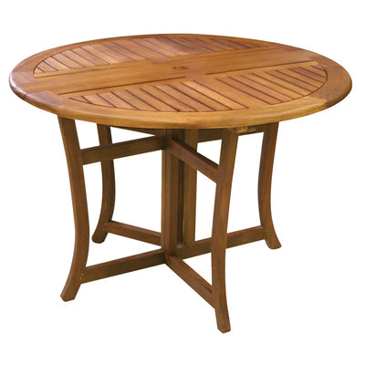 Suki round Eucalyptus Outdoor Folding Dining Table