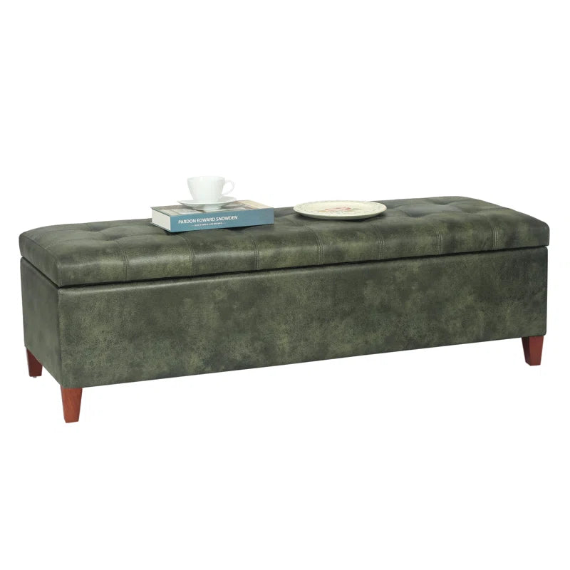 Loggins Faux Leather Upholstered Storage Bench
