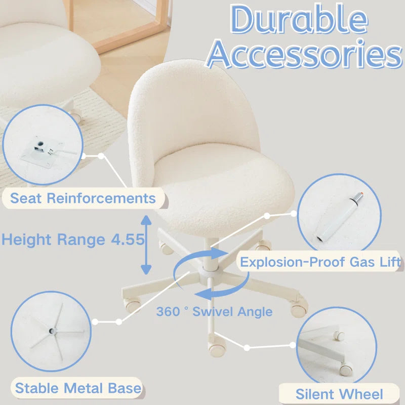 Task Chair Office Desk Chair Make up Chair with Wheels