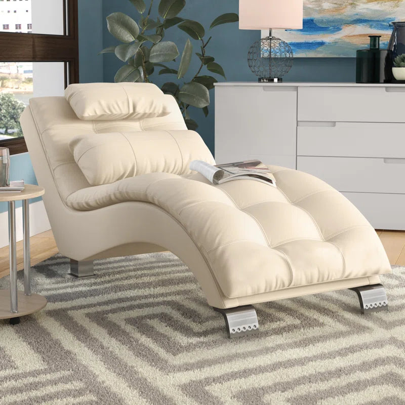 Allizzon Faux Leather Chaise Lounge