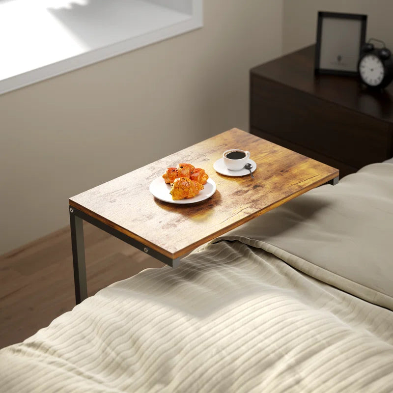 Gilsum Wood C Table End Table with Metal Base for Sofa, Bed Side