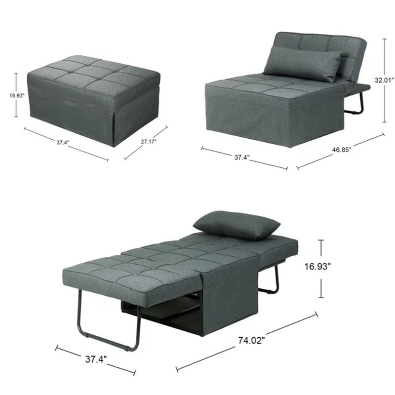 Chaliyah 71" Upholstered Convertible Sleeper Sofa