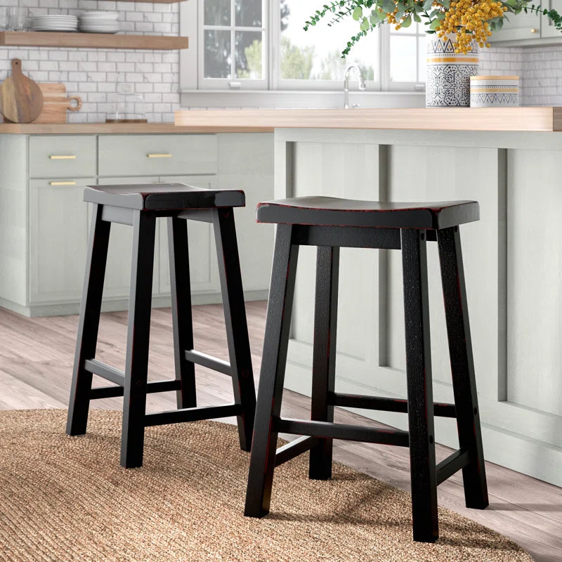 Hooria Solid Wood Counter Stool
