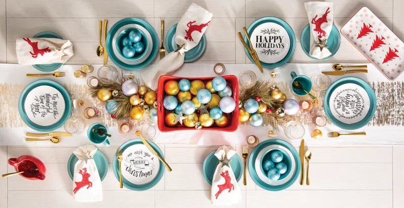 Agatha Metallic Banded Design Table Runner