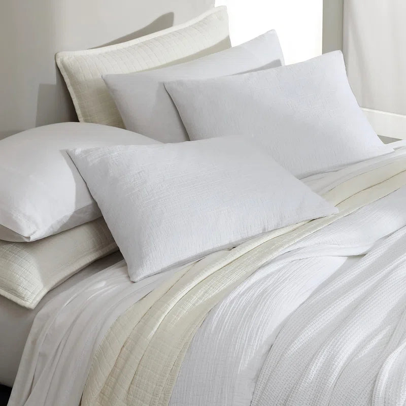 Washed Texture Solid Cotton Duvet Cover Set