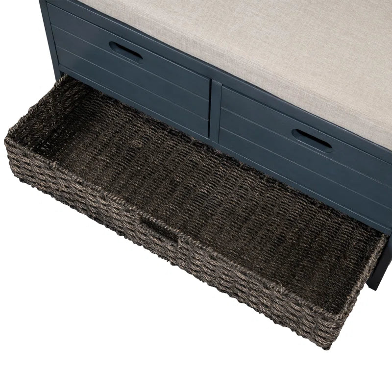 Entryway Bench with Removable Basket and Drawers