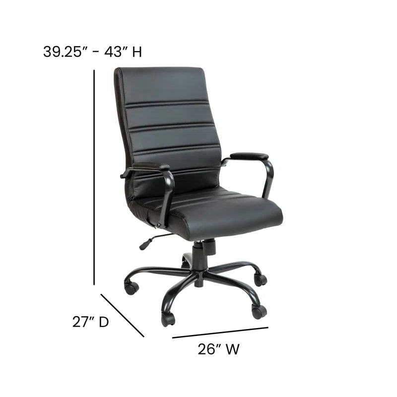 Wayfair Basics Ergonomic Upholstered High-Back Swivel Office Chair