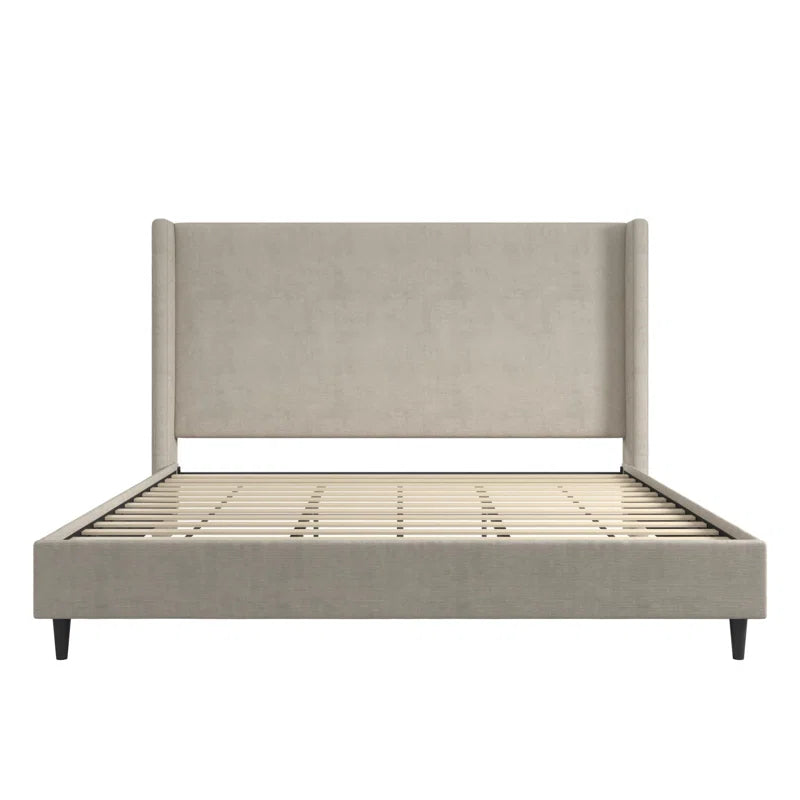 Birzer King Upholstered Wingback Bed