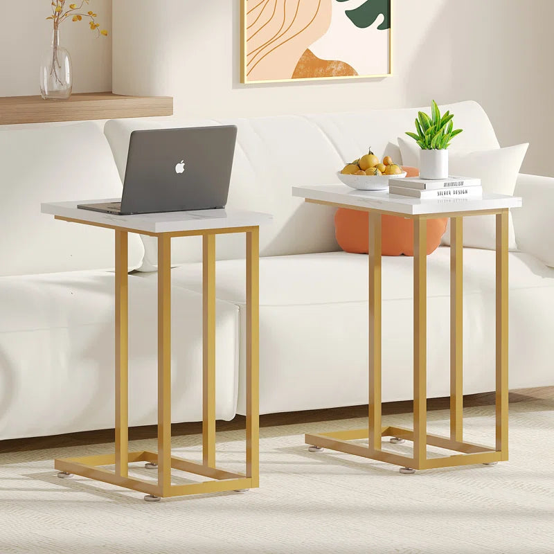 Auxter C Shaped End Table TV Tray Set