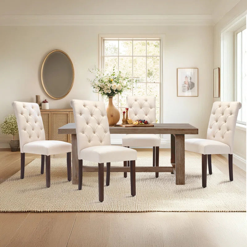 Artemisia Tufted Upholstered Wooden Dining Chairs