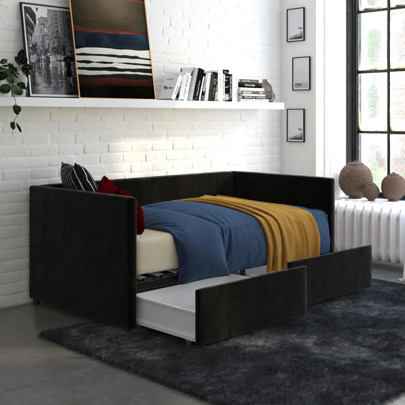 Dmitry Upholstered Daybed with Drawers