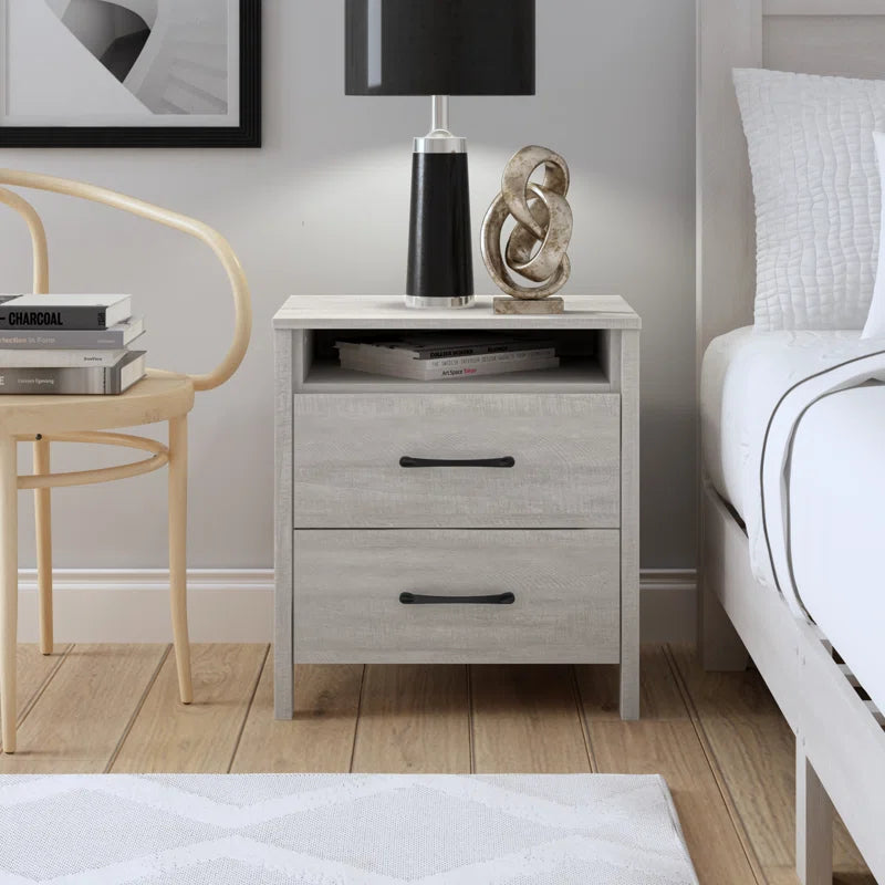 Allysyn 22.7" 2 Drawer Nightstand