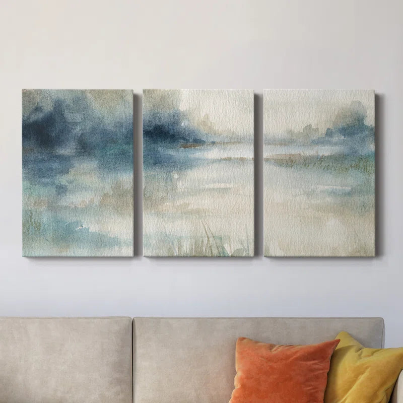 " Still Evening Waters II " 3 - Pieces Painting Print