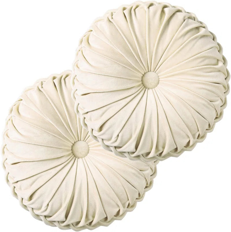 Echo Buttons Velvet Reversible Throw Pillow