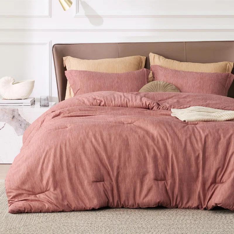 Cationic Dyed Printed Comforter Set