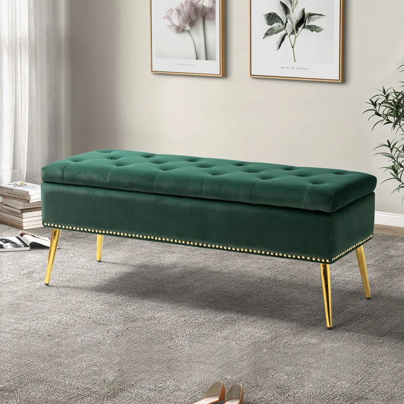 Kajana Upholstered Flip Top Storage Bench