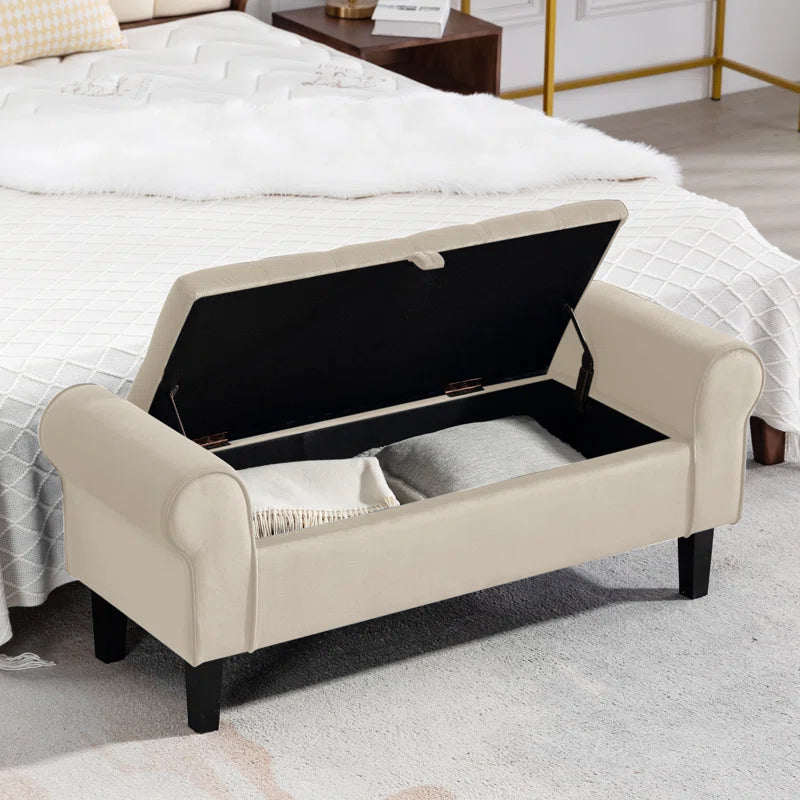 Jillia Velvet Upholstered Storage Bench