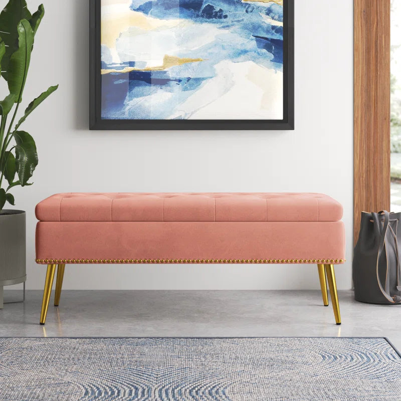 Kajana Upholstered Flip Top Storage Bench