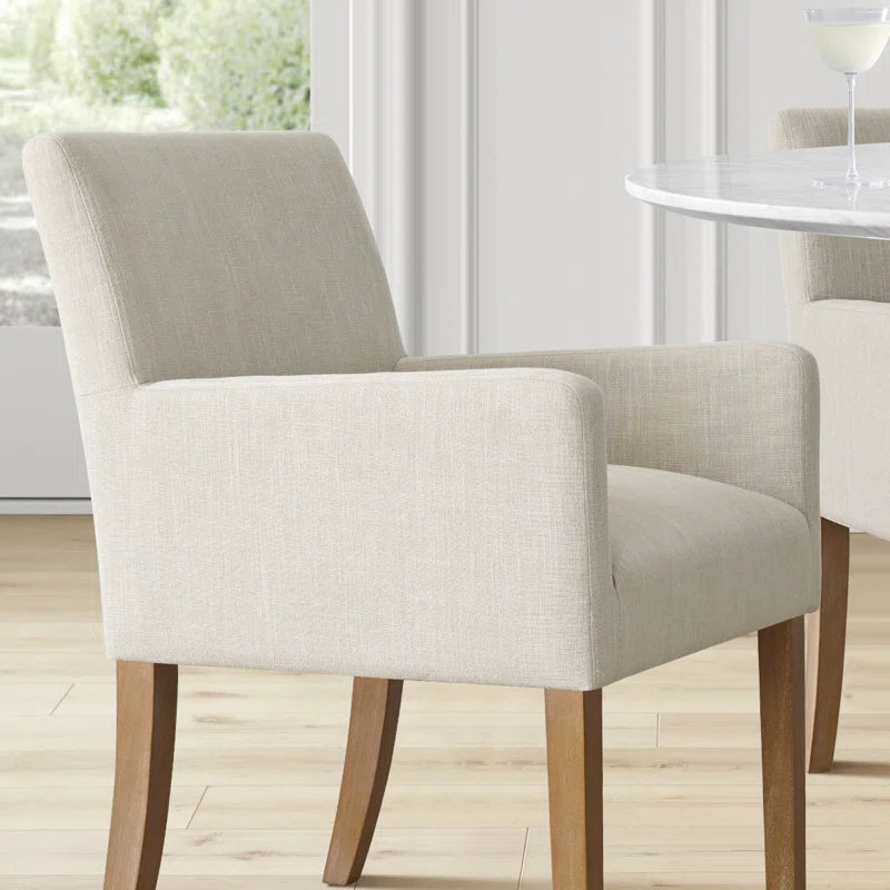 Upholstered Linen Armchair