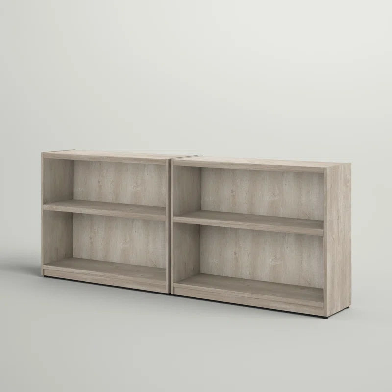 Donyo Small 2 Shelf Bookcase - Set of 2, Storage Bookshelves for Home Office and Living Room