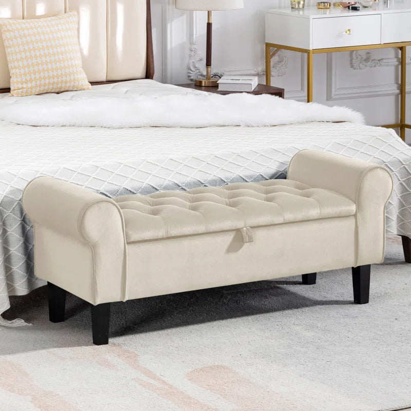 Jillia Velvet Upholstered Storage Bench