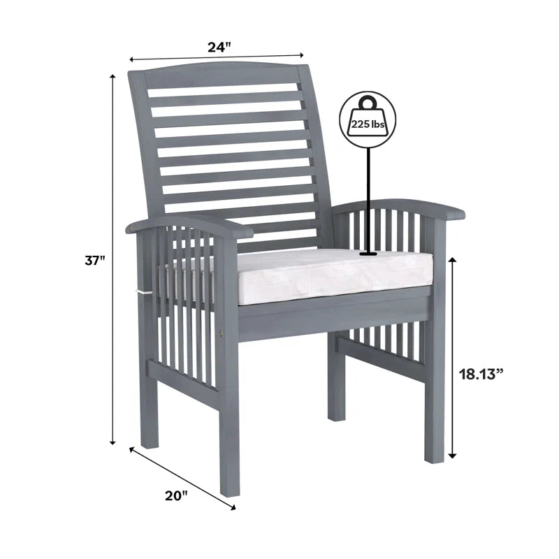 Outdoor Dining Armchair with Cushion