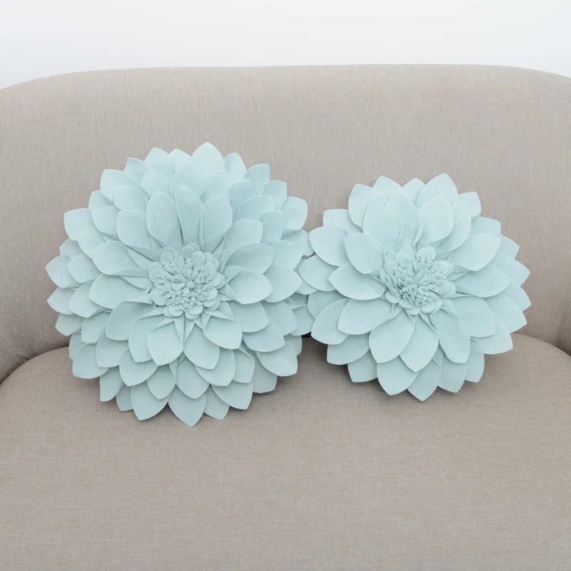 Fleur De Jardin Collection Ruffled Throw Pillow