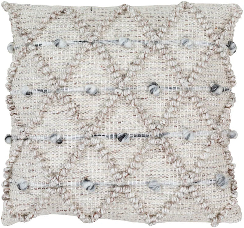 Anders Embroidered Cotton Blend Reversible Throw Pillow