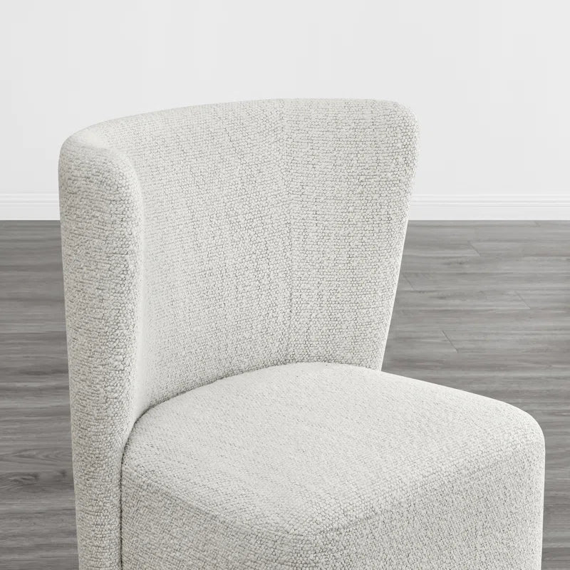 Geelt Upholstered Wingback Dining Chairs with Casters
