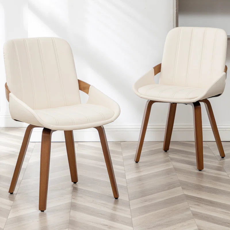 Modern Upholstered Faux Leather Dining Chairs